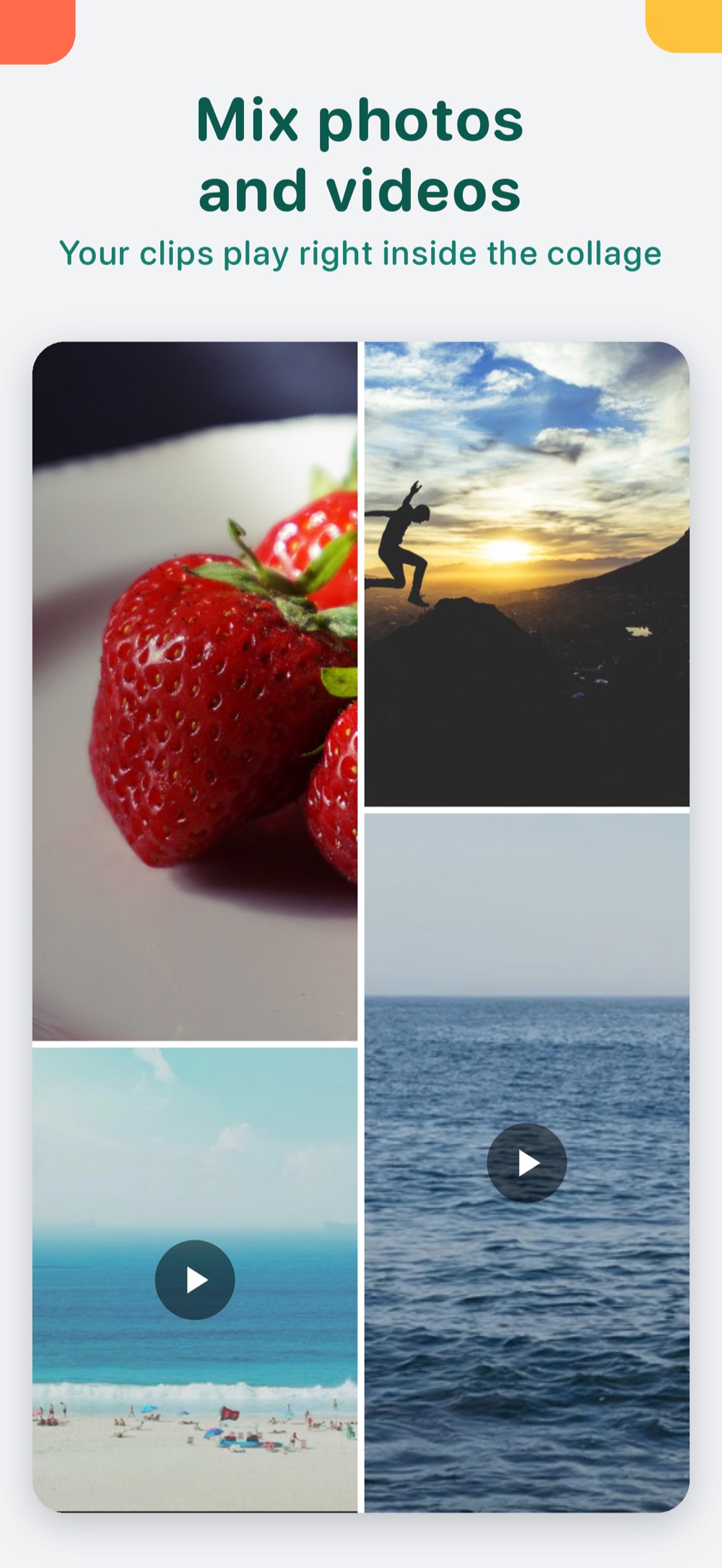 Photo Collage: Mix photos and videos