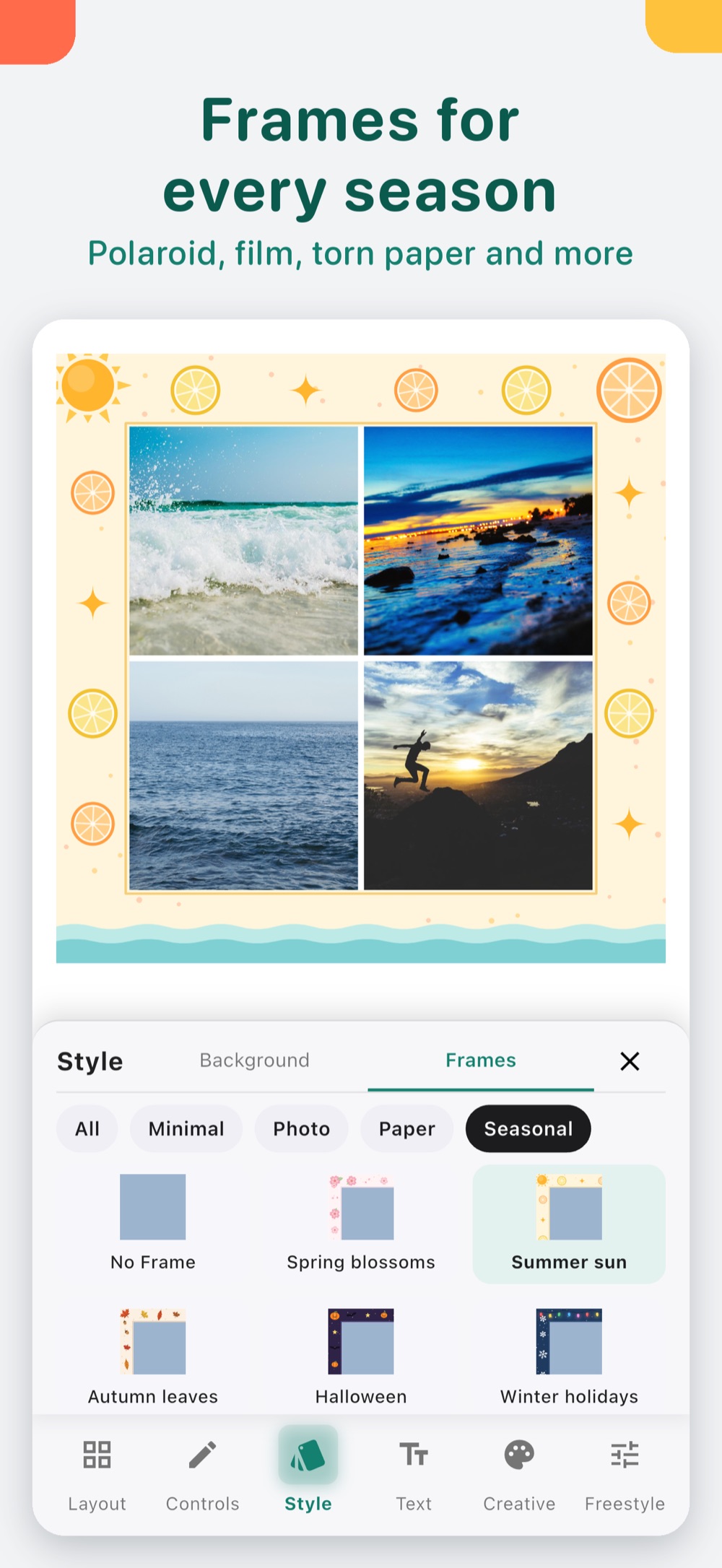 Photo Collage: Frames for every season